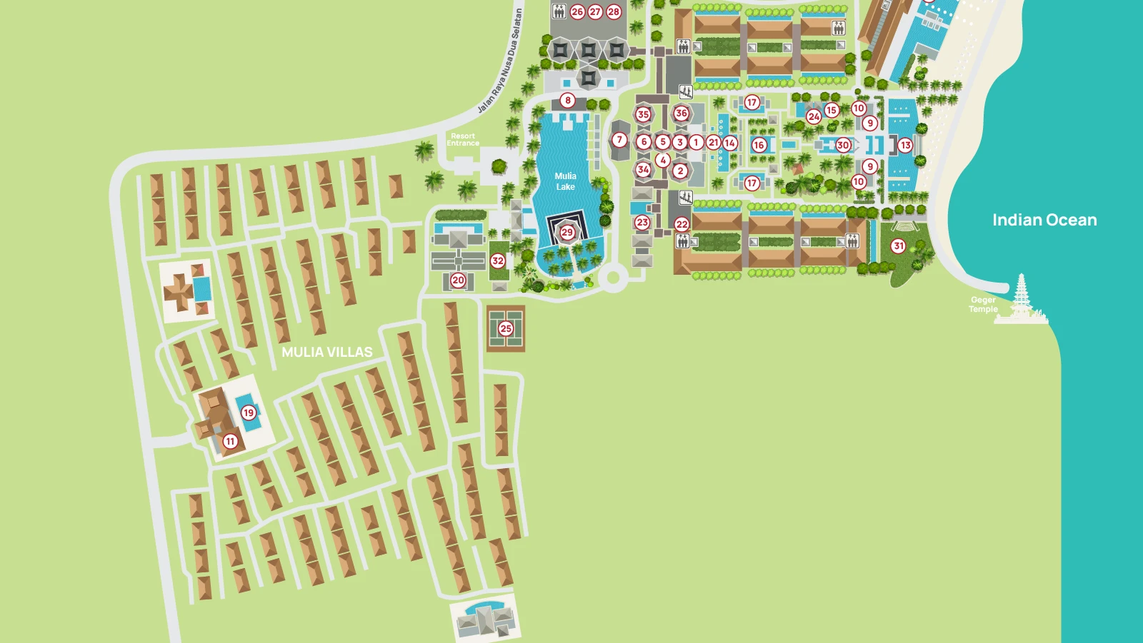 Mulia Resort Map