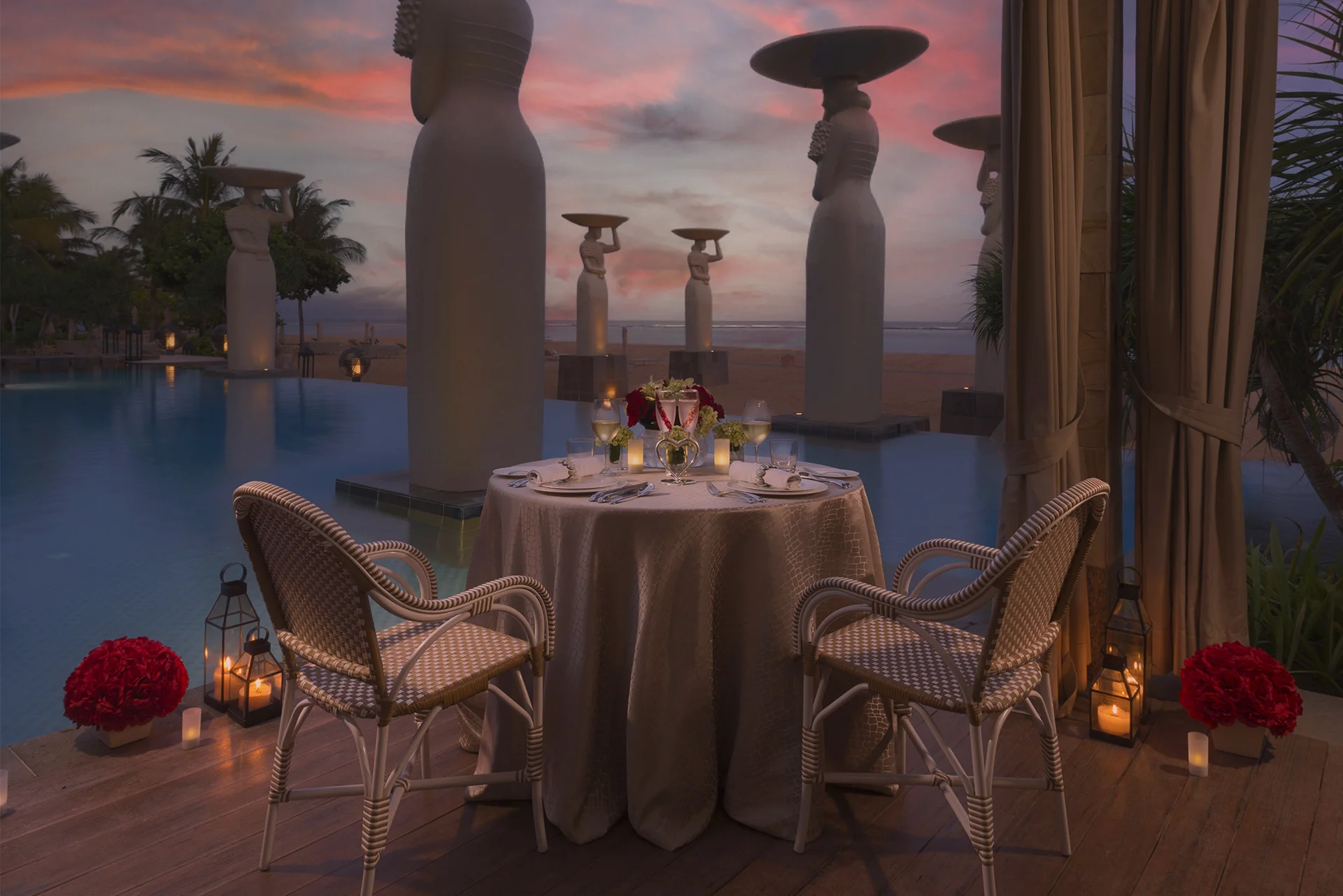 Romantic Dinner by the Oasis Pool